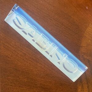 VINTAGE SABINO FRANCE OPALESCENT GLASS ART SIGN PLAQUE PRISM PAPERWEIGHT 5”